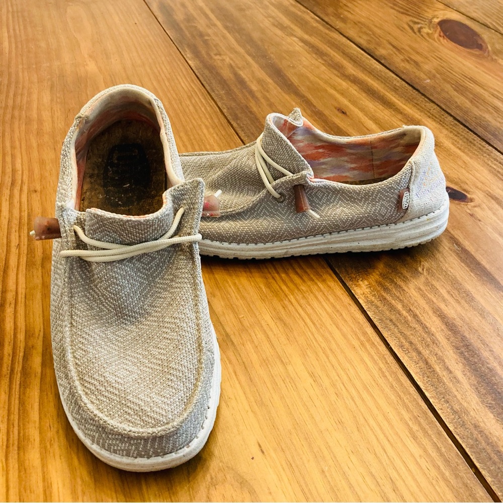 Hey Dude Wendy Knit II Desert Taupe Slip On Shoes